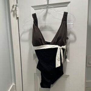 DKNY Brown and Black Swimsuit